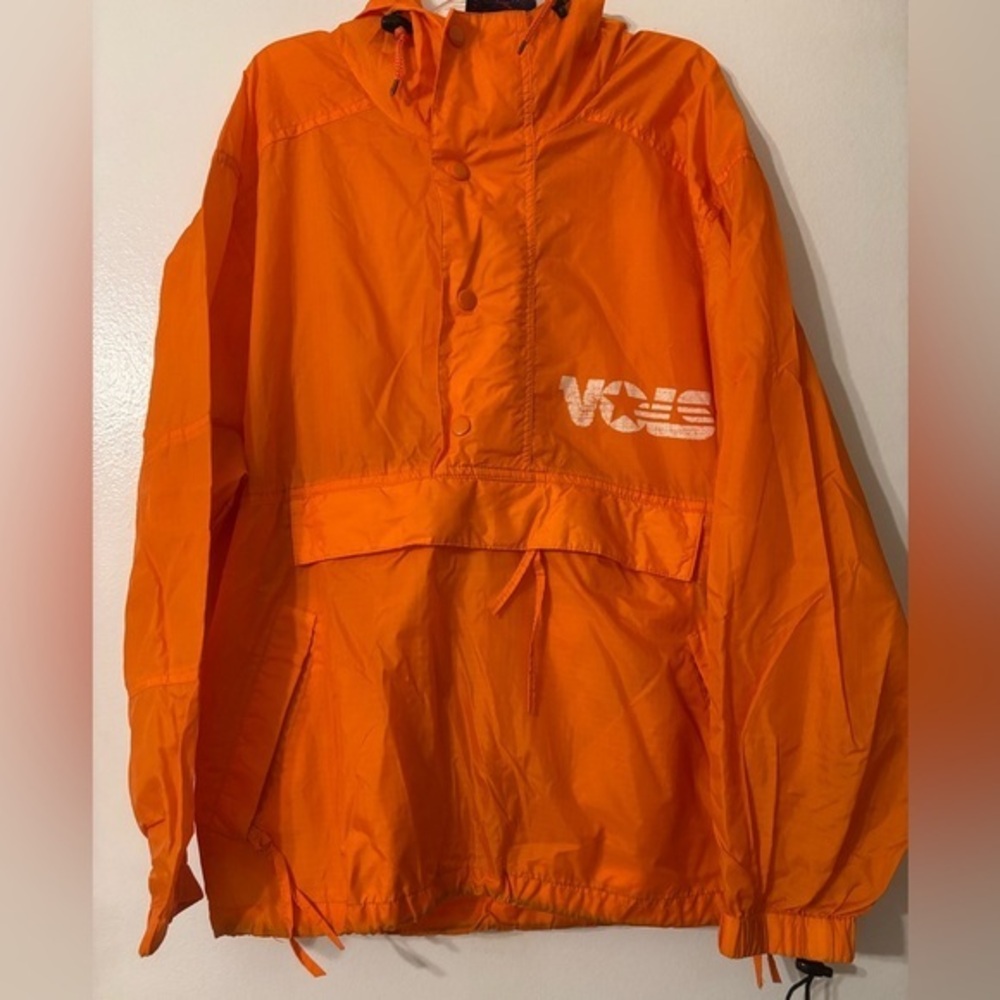 Vans Men's Orange Windbreaker Pullover Jacket